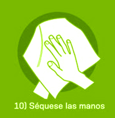10 Séquese las manos